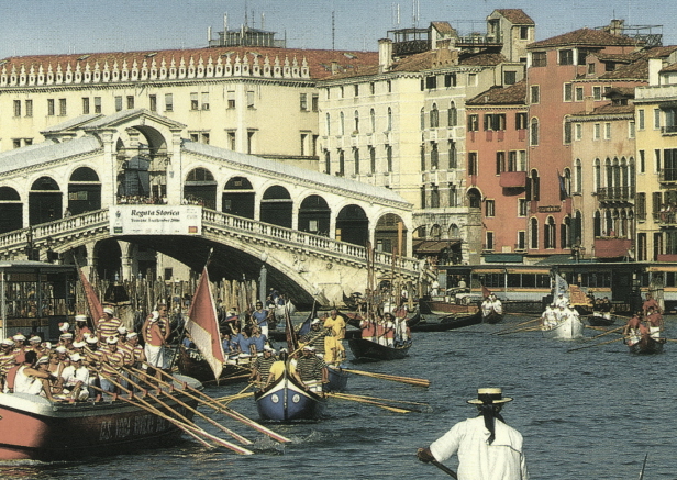 Postal del Ponte di Rialto enviada por Laura desde Venecia en 2011.