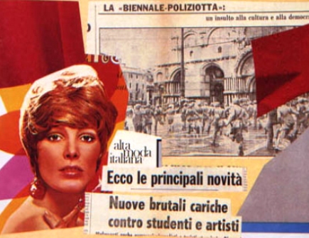 Poesía militante de Pignotti pata la biennale polizziotta contro studenti ed artisti-1968