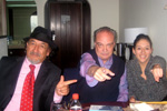 Con Vladimir Herrera y Marina Herrera en Lima, 9 julio 2010