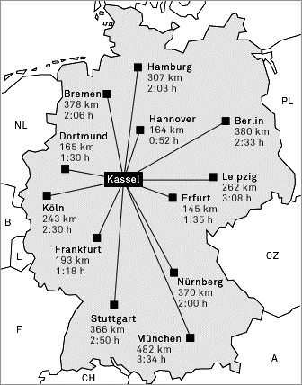 mapa de Alemania