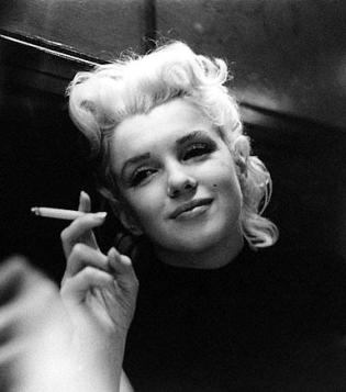 Marilyn smokes