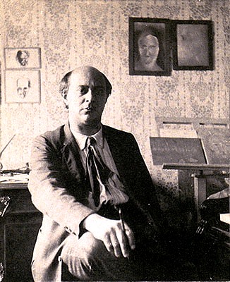 Arnold Schoenberg en su estudio, 1911