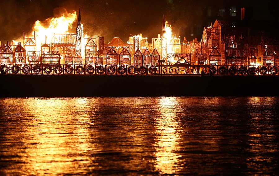 350 aniversario del Gran Incendio de Londres. Foto Reuters