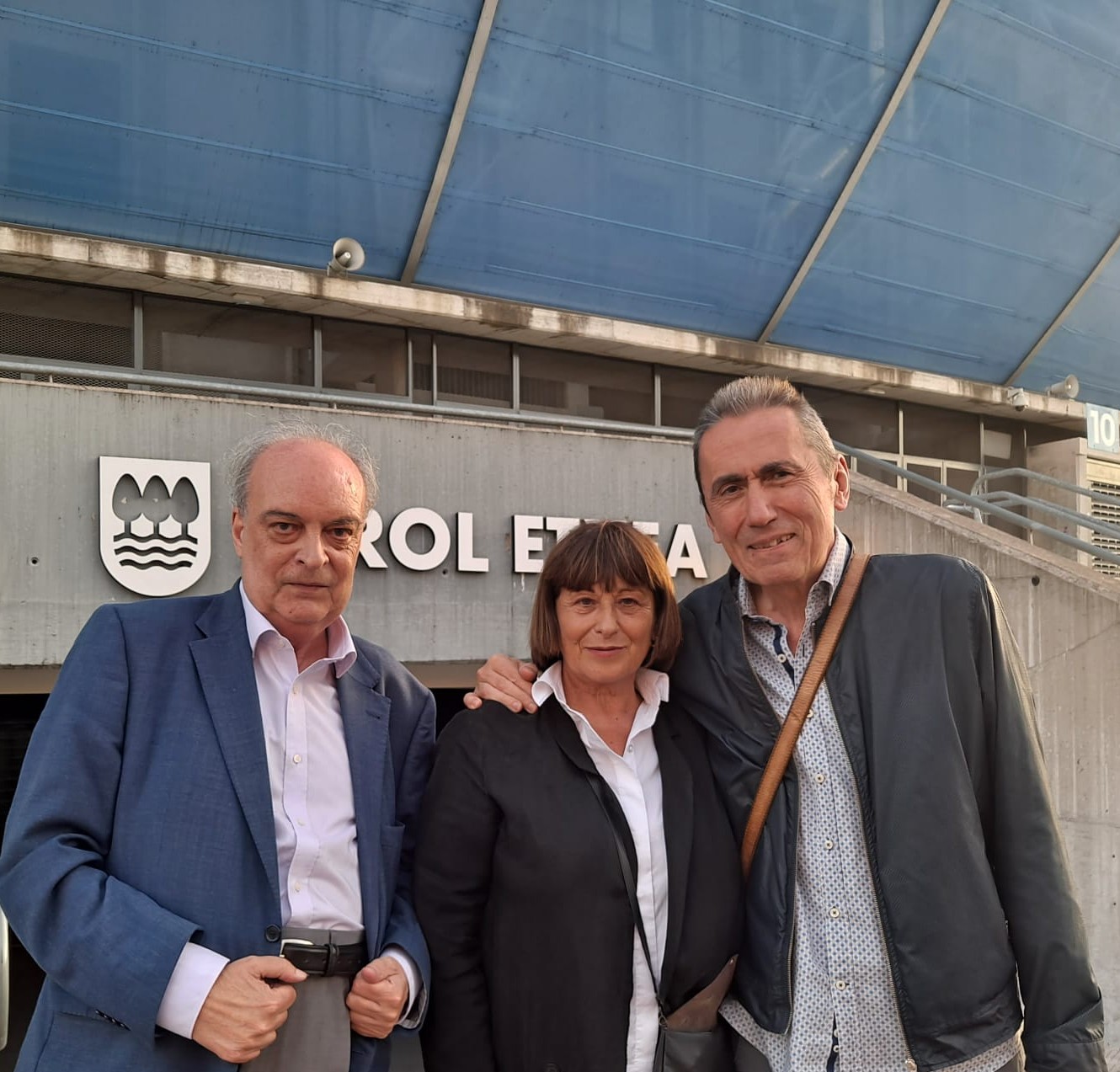 En Anoeta, estadio de la Real Sociedad. Con Jabier Muguruza En Anoeta, estadio de la Real Sociedad. Con Jabier Muguruza
