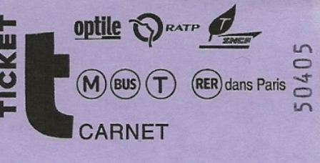 ticket dans Paris lila 2003 ticket dans Paris lila 2003